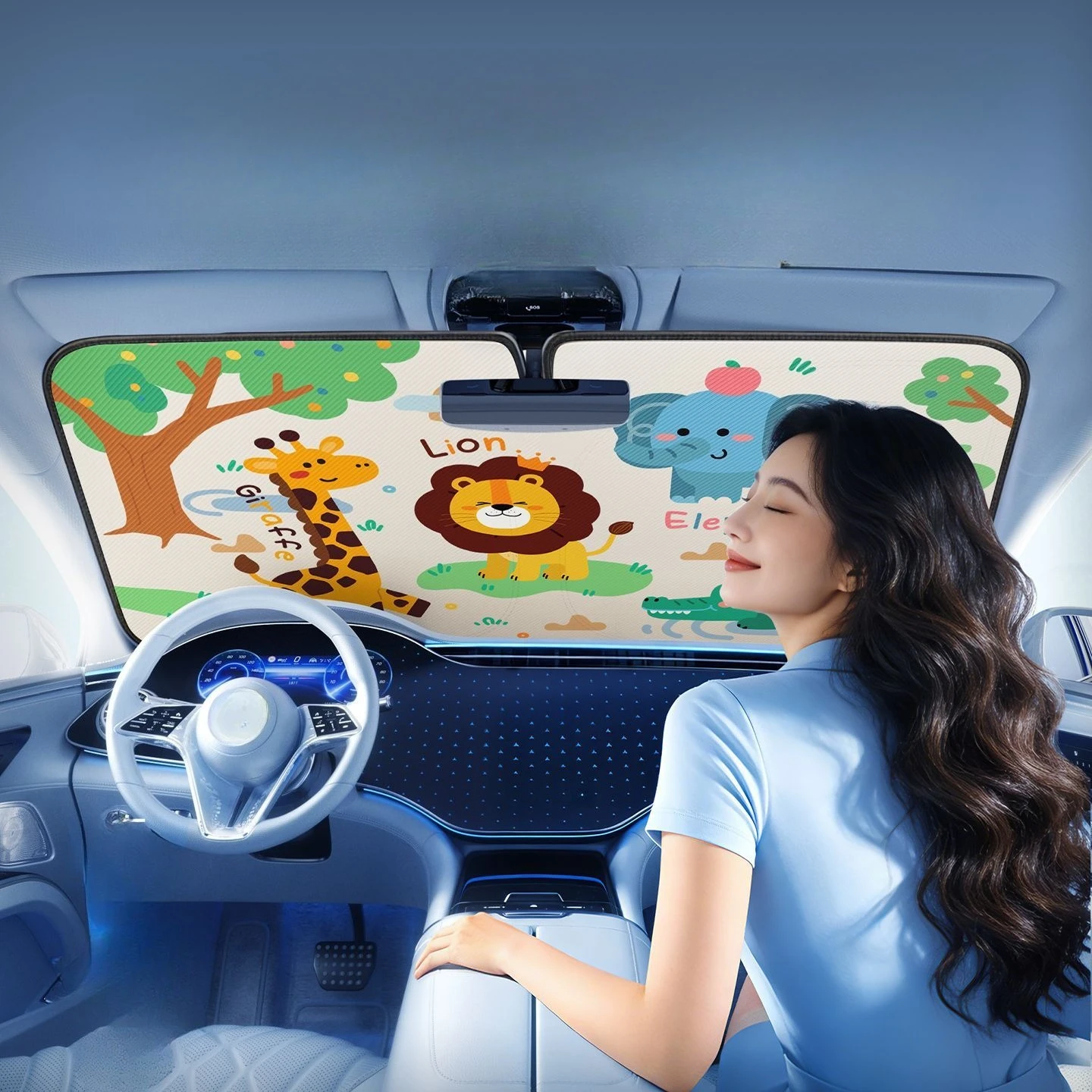 

Car Sunshade Front Windshield Sun Block Heat Insulation Privacy Curtain for Sleeping in Car