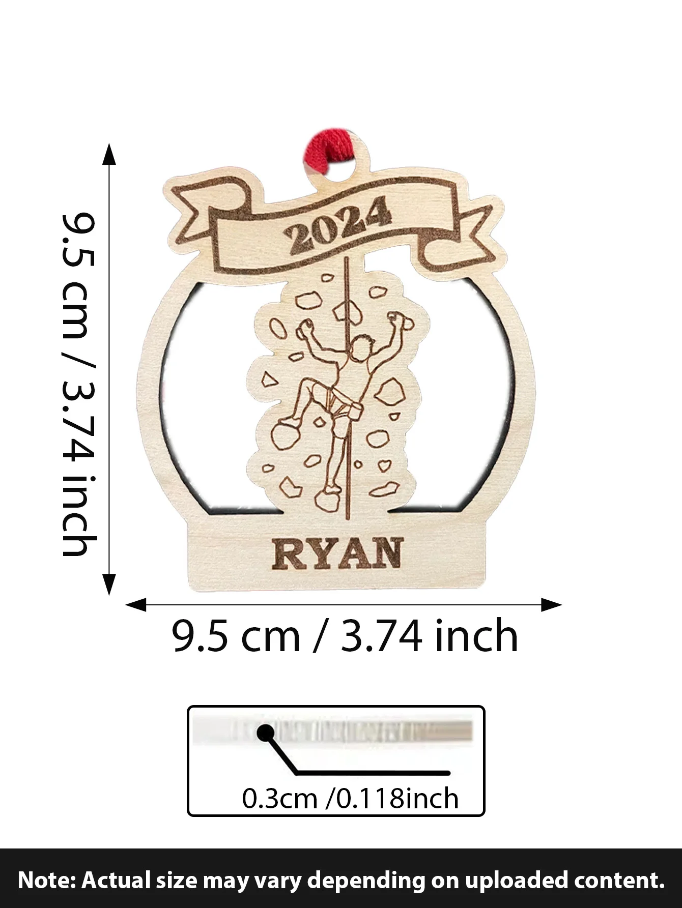 Adorno navideño para escalada en roca | Adorno de escalador de roca personalizado | Decoración navideña personalizada de deportes de aventura