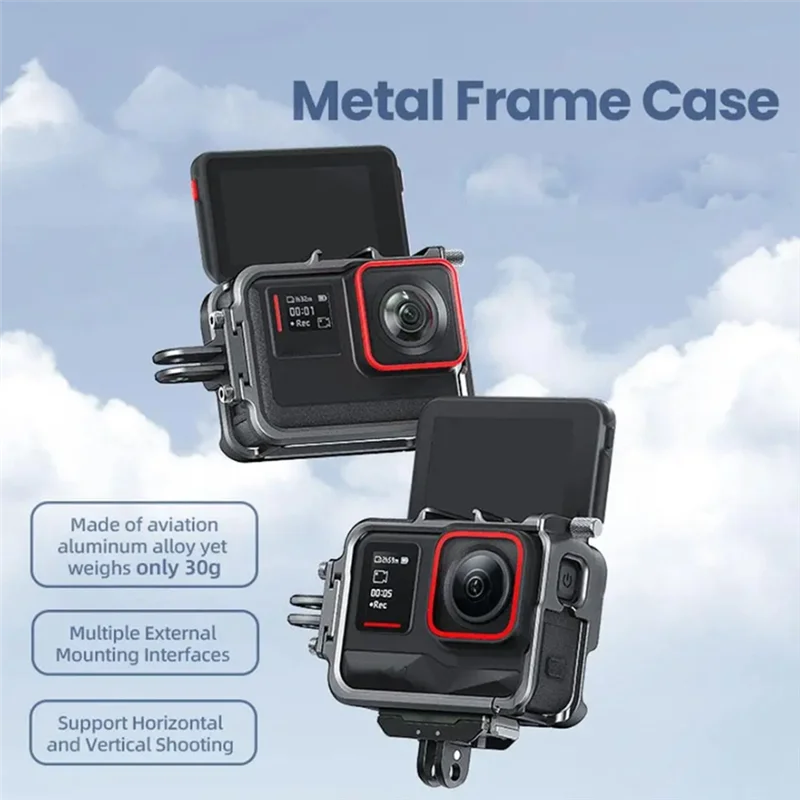 Classy-Action Camera Protective Case Frame Cage And Quick Release Case Mount Adapter For Insta360 Ace / Insta360 Ace Pro