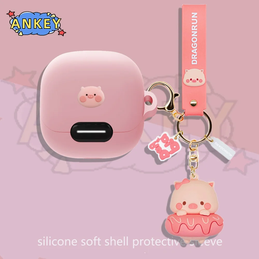 Case for Anker Soundcore Liberty 4 NC Silicone Cover Cute Pig Earbuds Soft Protective Headphone Headset Skin