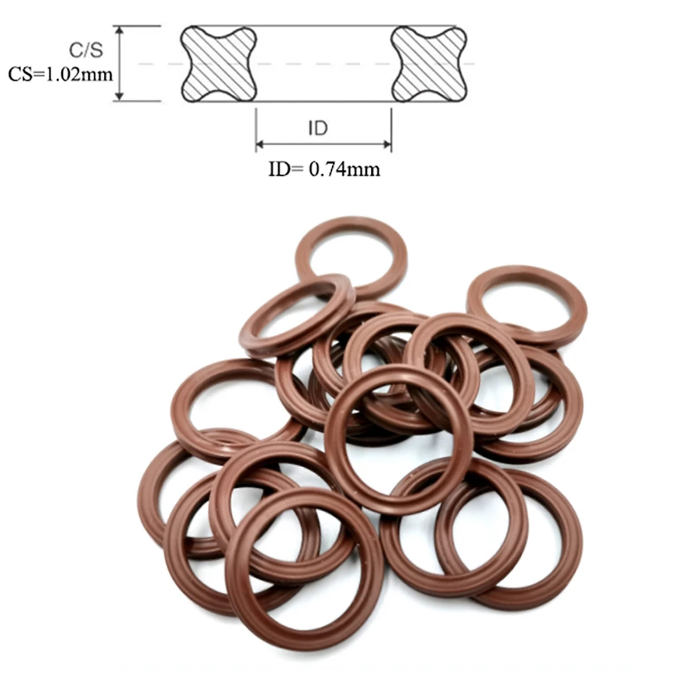 20pcs 0.74x1.02 FKM&NBR Star Shaped Sealing Ring X-seal Ring