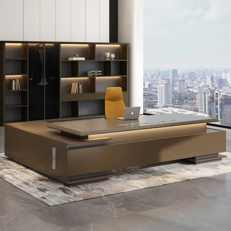 Modern Drawer Office Desk Computer Decoration Wooden Study Reception Office Desk Organizers Aesthetic Ufficio Trendy Furniture