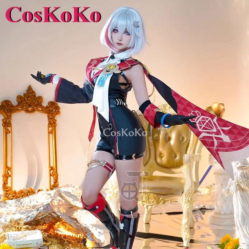 CosKoKo Topaz Cosplay Anime Game Honkai: Star Rail Costume Lovely Sweet Jumpsuit Uniform Halloween Party Role Play Clothing S-XL