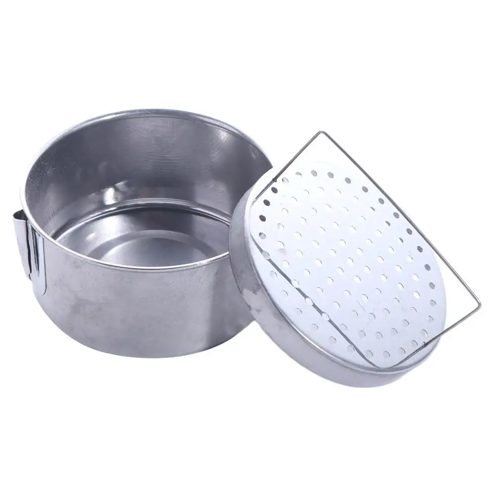 

Stainless Steel Paint Brush Cleaner with Wash Tank Rust-proof Brush Wash Pot Durable Removable Paint Brush Holder School