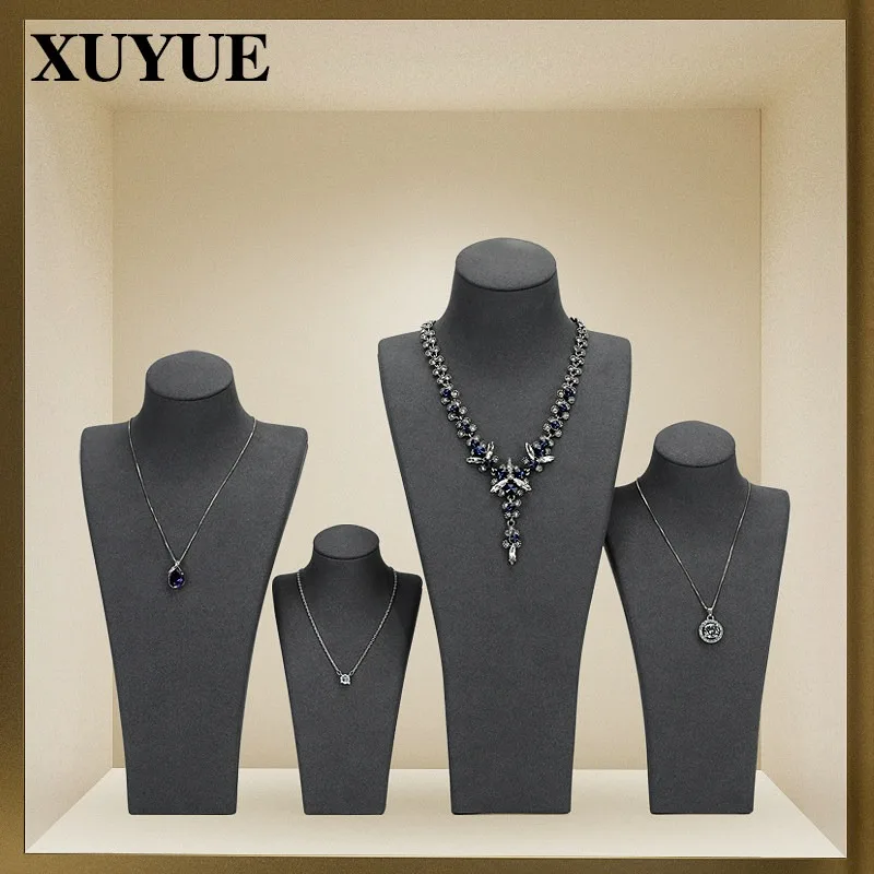 New necklace display stand, jewelry display props, super transfer window, high-end portrait model neck necklace display stand