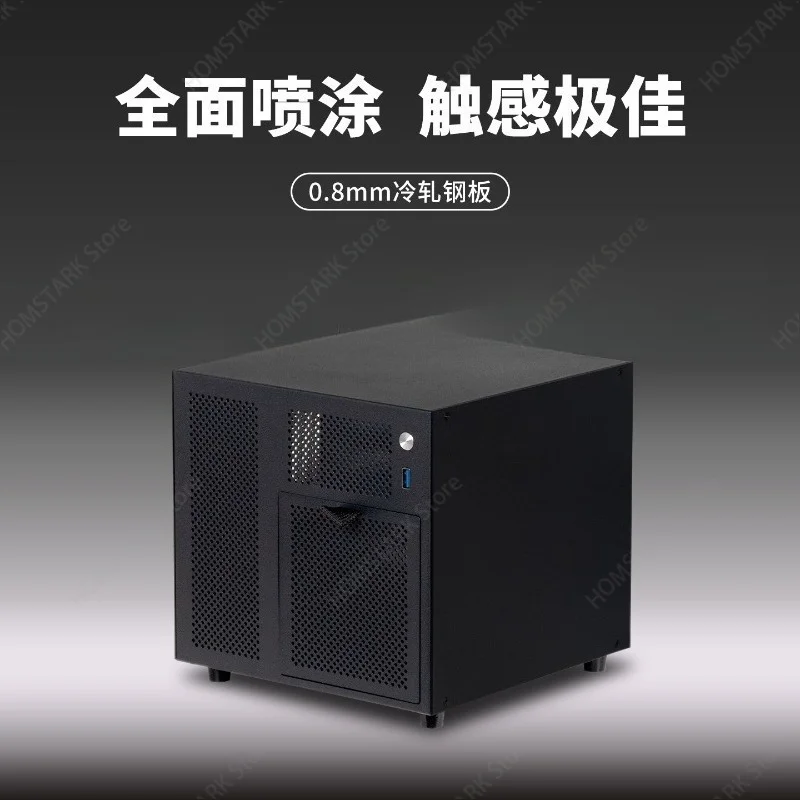 4‑Bay NAS Chassis Compact Home Storage Server Case Support SFX Power Supply Mini‑ITX Motherboard Enclosure view 3