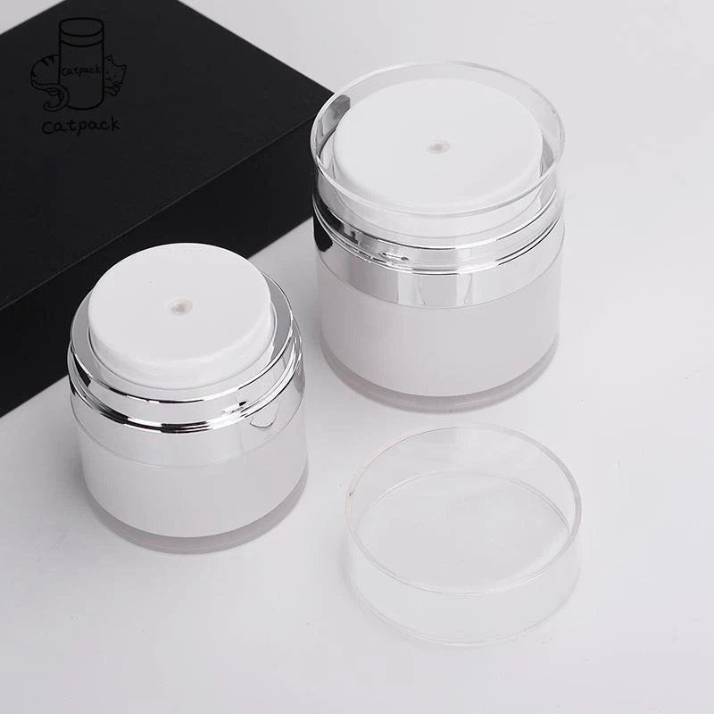 Empty Airless Pump Jar Refillable Creams Gels Lotions Dispenser Travel Leak Proof Cosmetic Container Moisturizer Vacuum Bottle