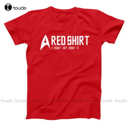 Red Shirt Might Not Make It Funny Star Comic Red Basic Men'S T-Shirt Anime Tshirt Fashion Tshirt Summer New Popular Streetwear