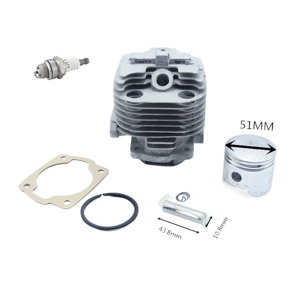 

51MM CYLINDER KIT FOR 1E51F-1 51F-1 YD78 YD81 BH29 8100 8500 78cc CHAINSAW 6MF-28 30 BLOWER ZYLINDER KOLBEN PISTON RING