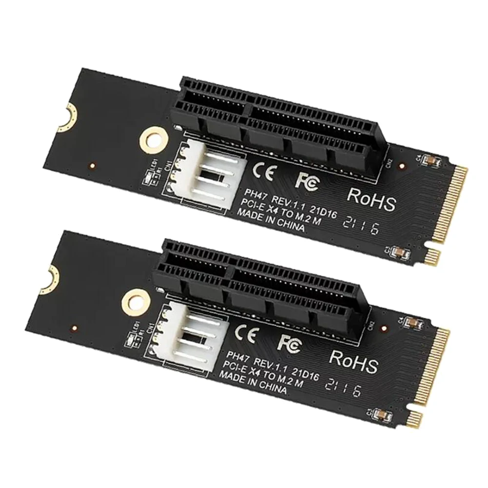

B69C 2-х шт. Карта адаптера NGFF к PCI-E Карта расширения M.2 к PCIE X4 NGFF к слоту PCI-E X4, совместимая с XI X4 X8 X16