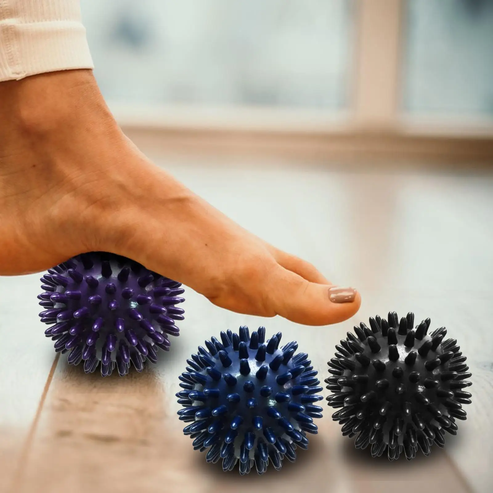 3Pcs Spiky Massage Balls Spiky Exercise Rollers Relax Compact Portable