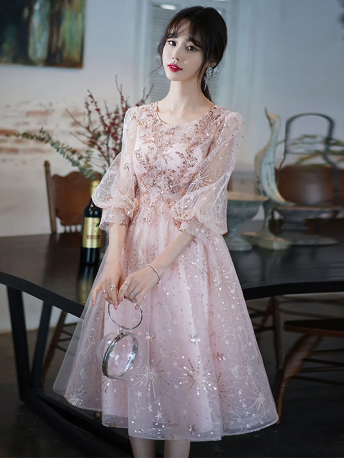 

plus Size ort Women's Dr Wedding Dr Banquet Par Evening Gown Slimming Belly Covering Materni Guest Dr