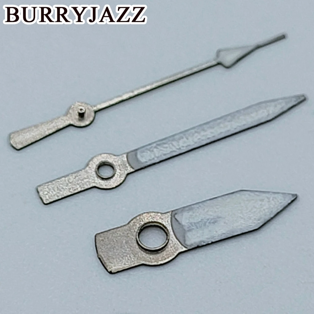 BURRYJAZZ NH35 NH36 NH38 7S26 7S36 4R35 4R36 Wskazówki zegarka Czarne szare wskazówki Zielone świecące akcesoria do zegarków Wskaźnik