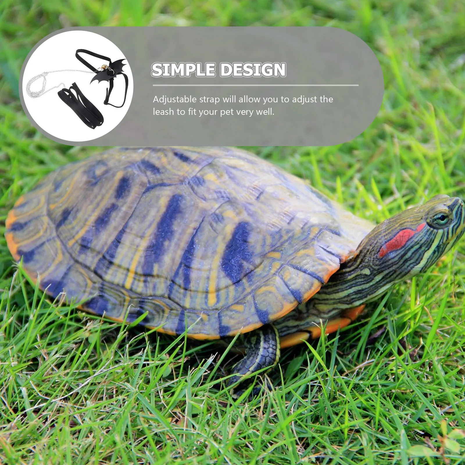 

Turtle Leash Turtle Leash Harness Rope Durable Lightweight Adjustable Anti Bite Outdoor Use Reptile Walking Strap