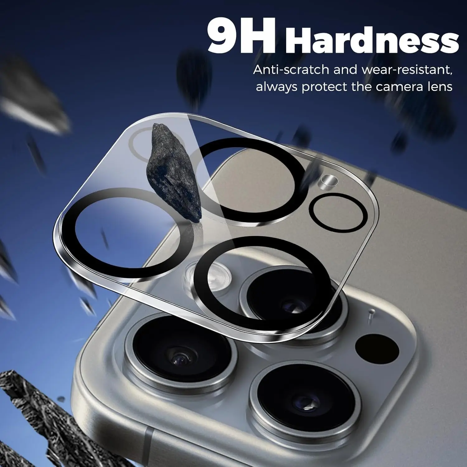 2/4枚入り 9H iPhone 15 Pro /15 ProMax用 HDレンズ保護フィルム