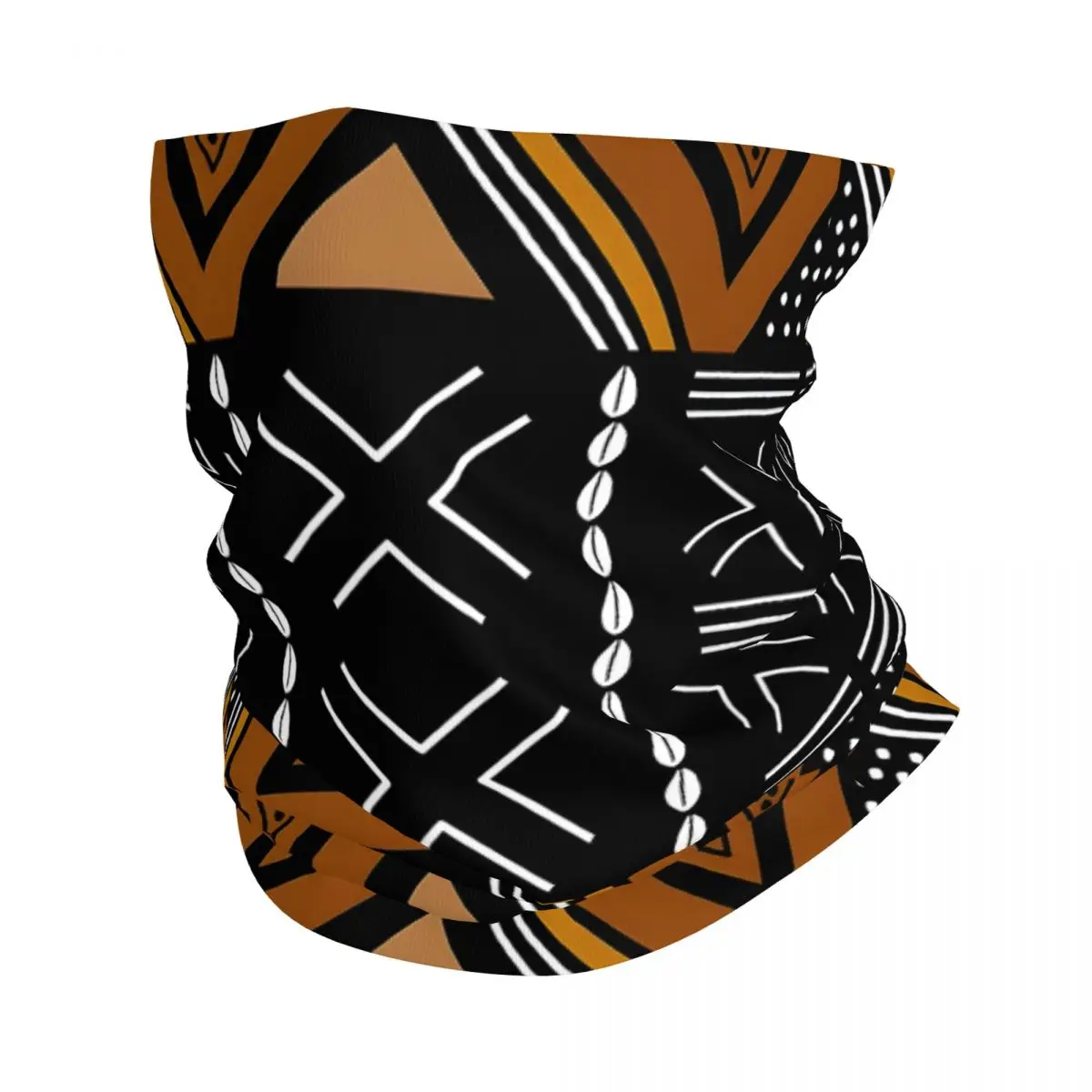 African Mud Cloth Bogolan Headband Neck Warmer Men Ski Running Tube Scarf Medical Nurse Face Bandana Gaiter