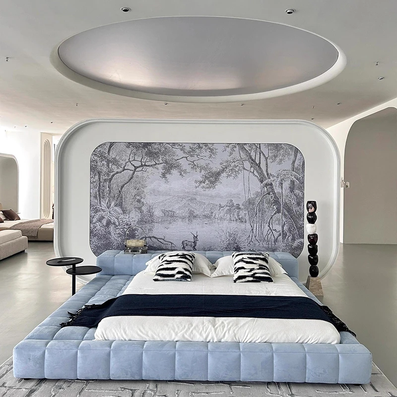 

Double Floor Bed Safe Comfortable Sleeping Soft Tatami Design Sun Wooden Cheap Bed Space Saving Letto Matrimoniale Home Decor