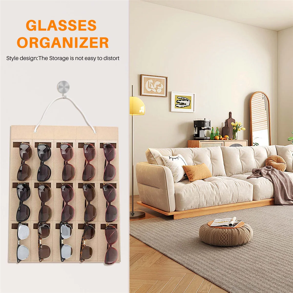 Organizer per occhiali occhiali da sole Organizer Storage Hanging Bag occhiali da sole occhiali da vista Display Wall Mount Organizer 15 Slot Eyewear