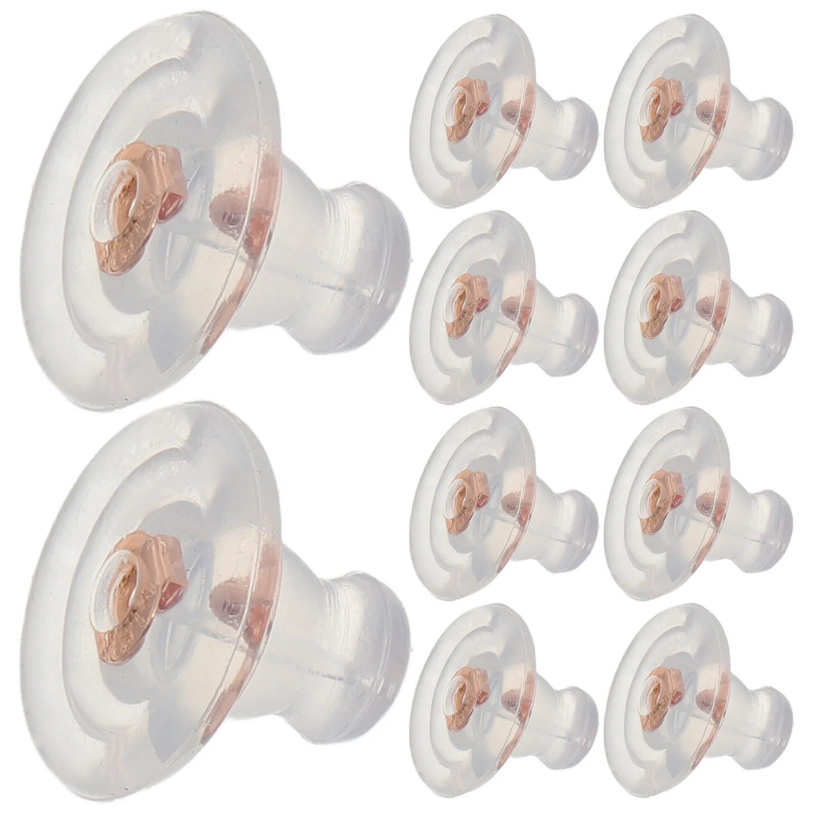 

10Pcs Transparent Silicone Earplugs Clear Earring Backs for Studs Reusable Lightweight Comfortable for Women Men DIY