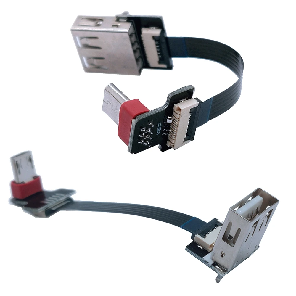 FPV siku sudut kanan cocok untuk Android OTG adaptor micro-usb untuk USB drive ponsel antarmuka adaptor kabel USB drive