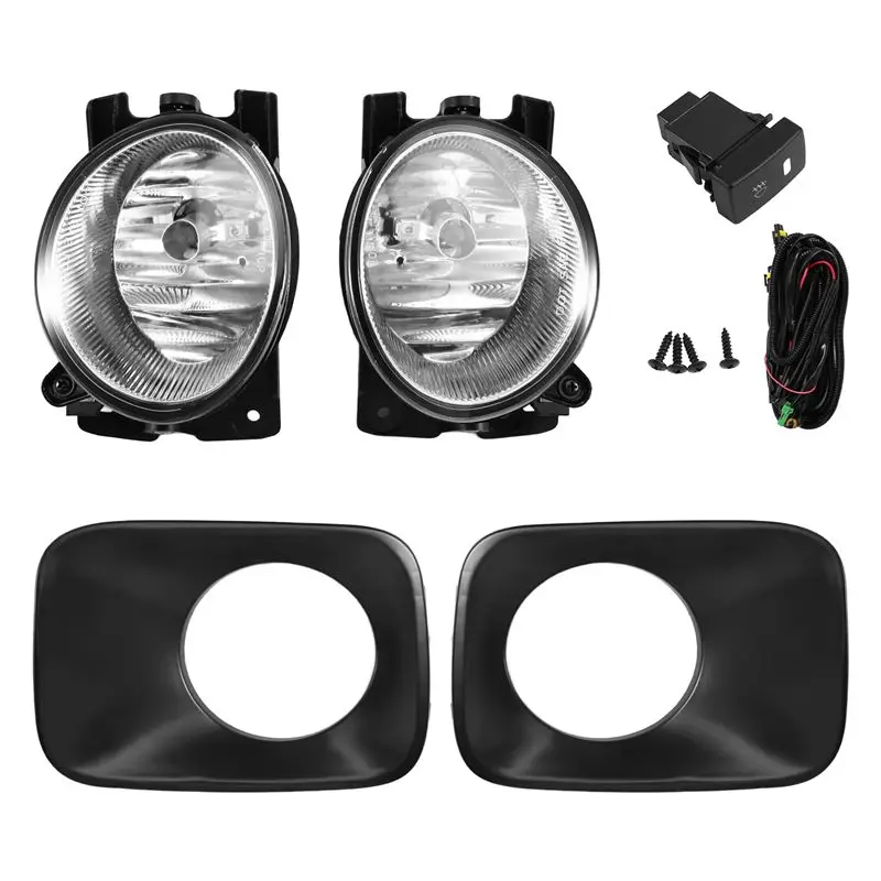 New Car Front Fog Light Assembly 1 Set For Honda Pilot 2009-2015 Featuring Halogen Bulbs H11, Harness Switch And Upgrade Kit