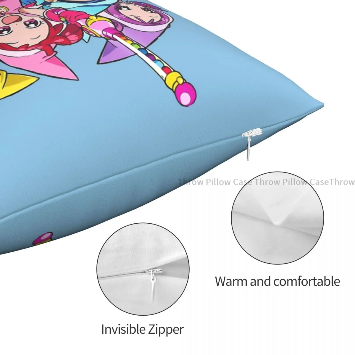 Ojamajo Doremi federa per cuscino Magical DoReMi Anime zaino Cojines copre fai da te stampato riutilizzabile divano Decor