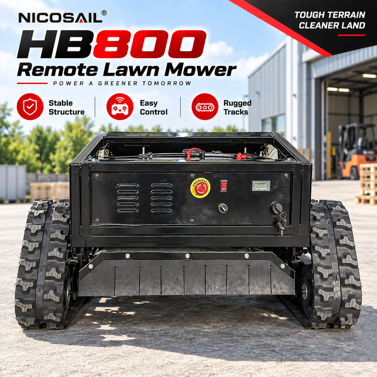 16HP/23HP HB800 RC Slope Mower All-Terrain Application for US Garden & Orchard