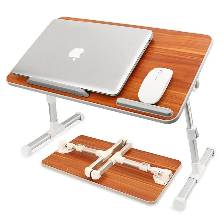 Foldable adjustable portable laptop desk, suitable for bed or sofa laptop desk