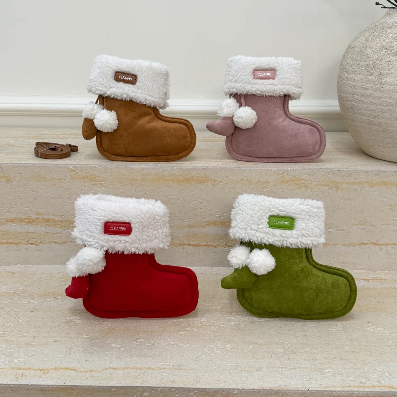 2025 عيد الميلاد نمط جديد فو الجلد المدبوغ حقائب كتف تصميم فريد شخصية الإبداعية المحمولة لطيف ريترو الفتيات حقائب كروسبودي #5