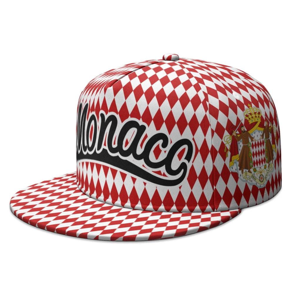 Monaco Flat Brimmed Cap Custom Made Name Team Logo Hip-hop Hat Country Fishing Travel French Nation Flag Photo Baseball Caps