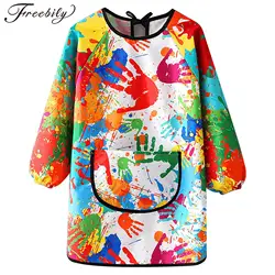 Children Waterproof Art Painting Apron Pinafore Painter Cosplay Costume Long Sleeve Kitchen Cooking Baking Eating Cover Bibs