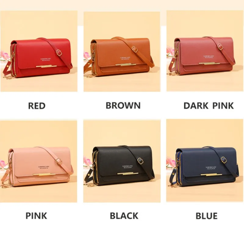 Women Fashion Crossbody Shoulder Bag Leather Handbag Messenger Bag Ladies Bag Wallet Korean Style Bag Daily Use 2024 New Arrival