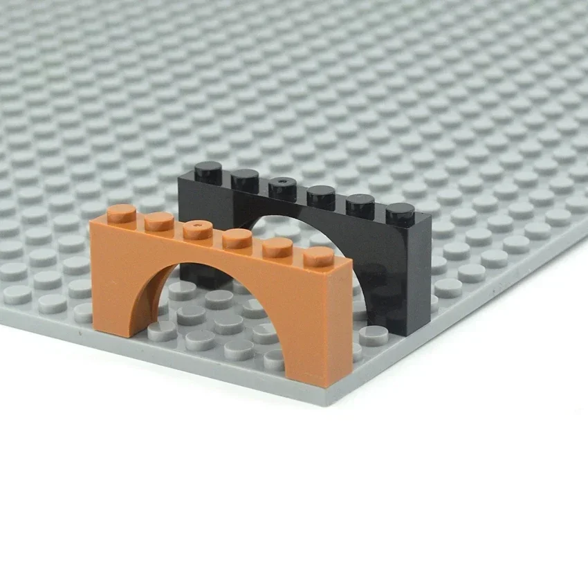 MOC Bricks Arch 1x6x2 Thick Top with Reinforced Underside Assembles Particles Compatible with 3307 15254 12939 Building Blocks