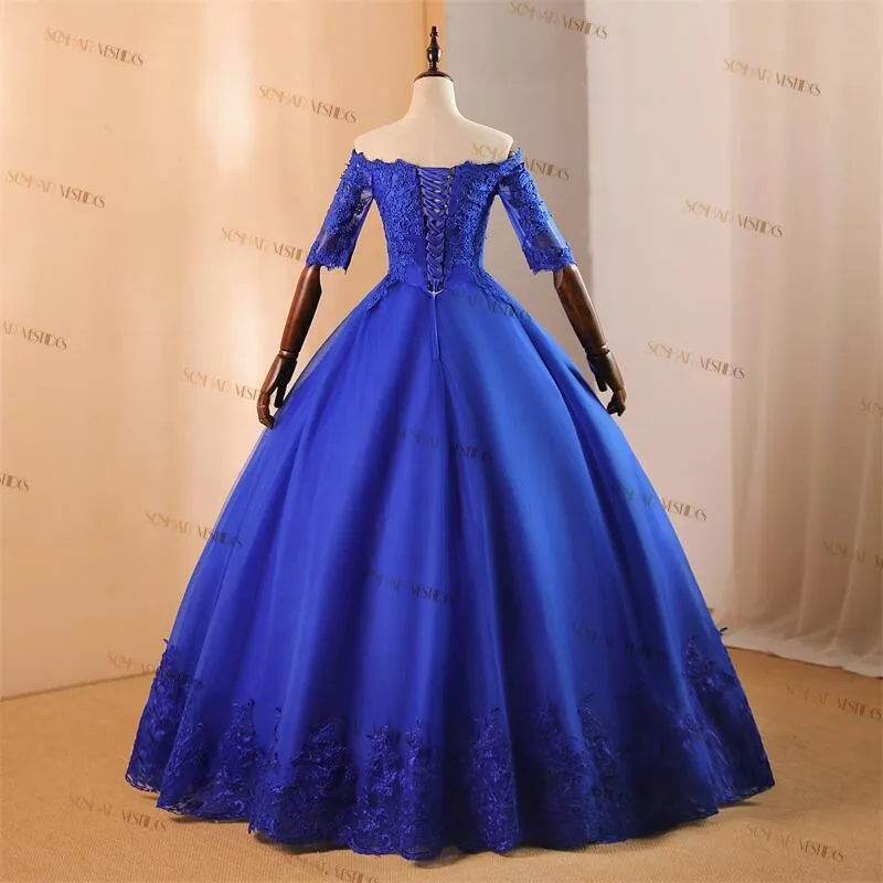 Sonhar-vestido de fiesta con hombros descubiertos, traje elegante de quinceañera, clásico, de noche, baile de graduación, talla grande, novedad de otoño, 2024