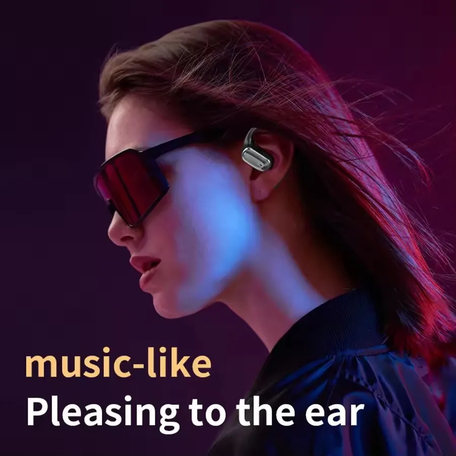 Hellodigi AI Translation Earphones Bluetooth 5.4 Touch Color Screen OWS Wireless Earphones Real Time Translation Headphones