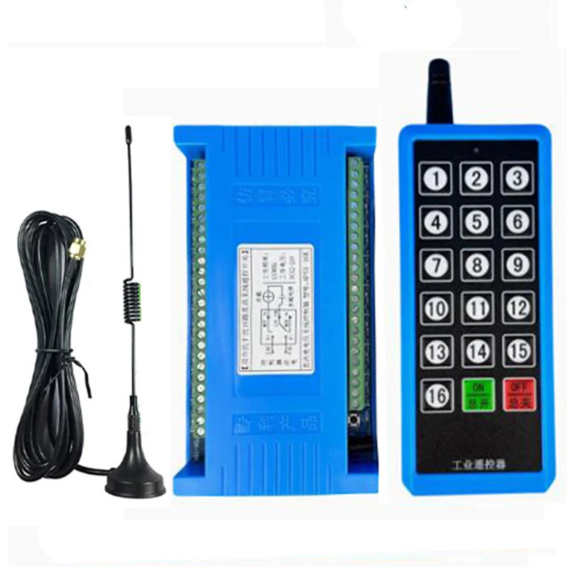 2000m DC12V 24V 16CH 433MHz Relay RF Bidirectional Wireless Remote Control Switch Suction Antenna For Motor,gate,Elevato, window