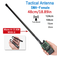 Abbree WalkieTalkie CS Tactical Foldable Antenna SMA-Female VHF UHF Dual Band For Baofeng UV-5R UV-13 PRO UV-S9 Plus UV-16 UV-9R