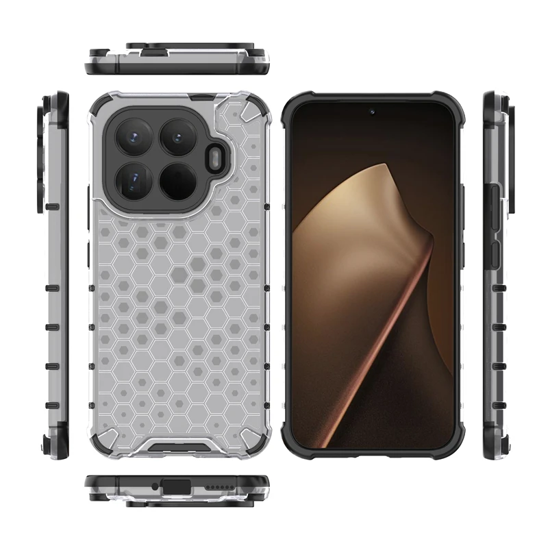 Shockproof Transparent Case For Xiaomi 15T Pro Honeycomb Armor PC Full Back Case Xiaomi 15T Pro Case Cover For Xiaomi 15T Pro view 2