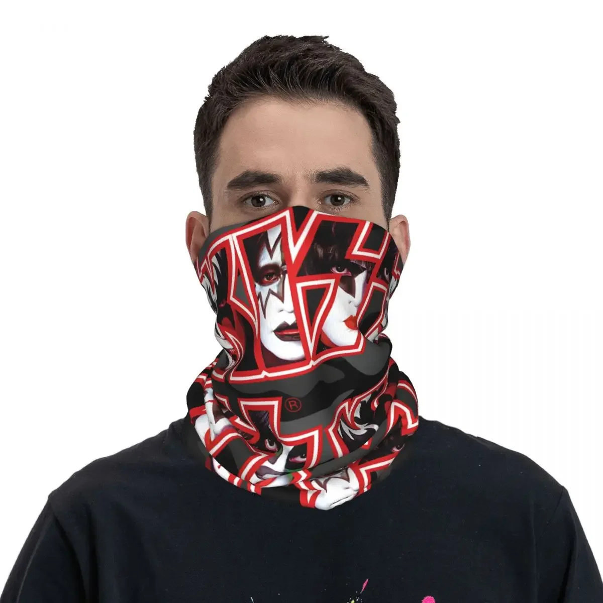 Funny Bandana Neck Cover Printed Motor Motocross K-Kiss Band Face Mask Cycling Scarf Hiking Unisex Adult Washable