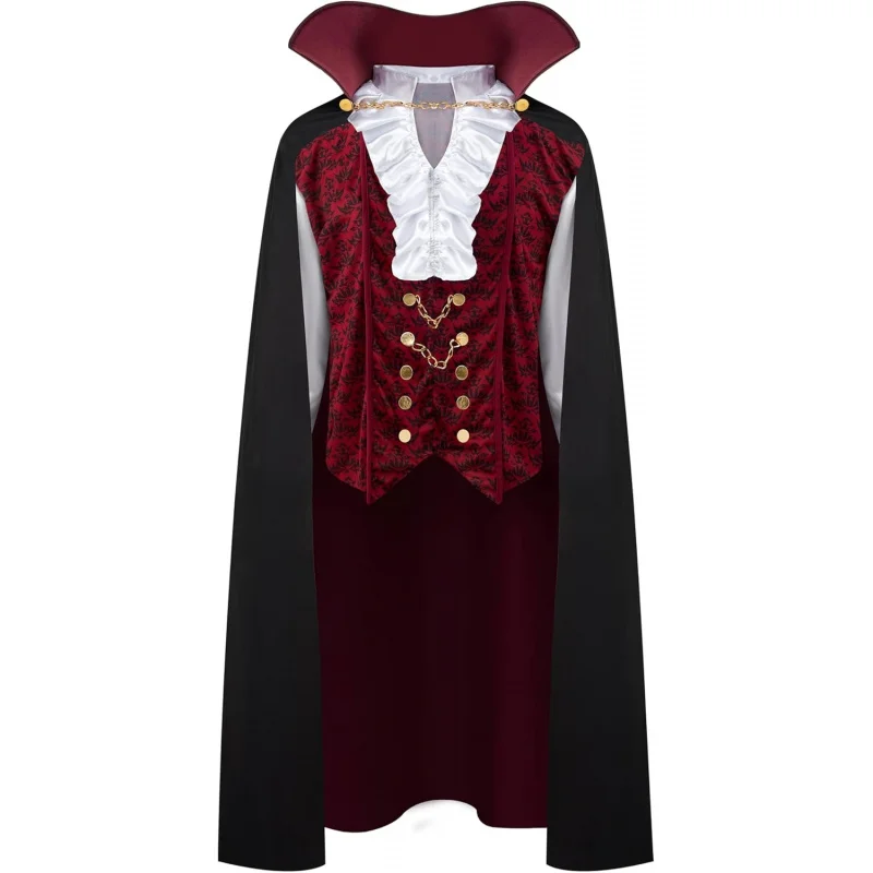 

❤️❤️❤️Spooktacular Creations Halloween Men Vampire Costume,Halloween Men's Vampire Cape, Dracula Costume Men❤️⭐️❤️