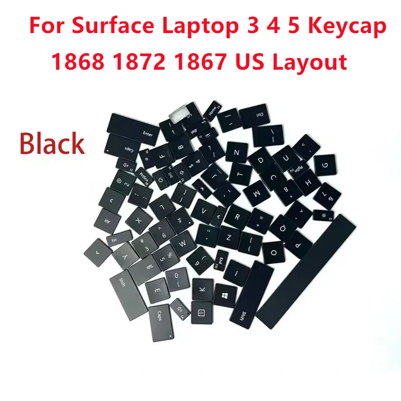 

New Black US Layout Keycap for Microsoft Surface Laptop 3 4 5 1868 1867 1872 Brand New single keycap