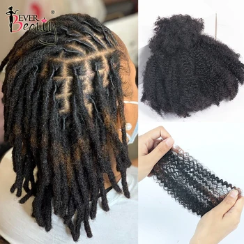 أقفال أفرو كينكي مجعد ، وصلات شعر ، 4B4C شعر بشري ، وصلات صغيرة سائبة ، شعر مجدول ، صندوق تجديل مزدوج ، ضفائر كروشيه