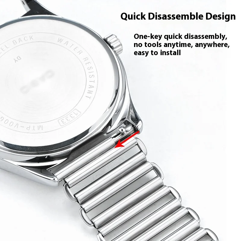 الفولاذ المقاوم للصدأ حزام (استيك) ساعة 12/14/16/18/20/22 مللي متر العالمي الإفراج السريع حزام ل كاسيو F-91W F-84/105/108/A158W/168 AE-1200/1300 #4