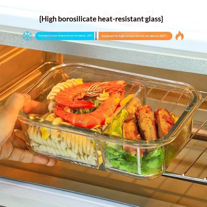 Glass Food Storage Containers with Lids Freezer Safe BPA Free Leak Proof Airtight Bento Boxes for Meal Prep Fridge Storage