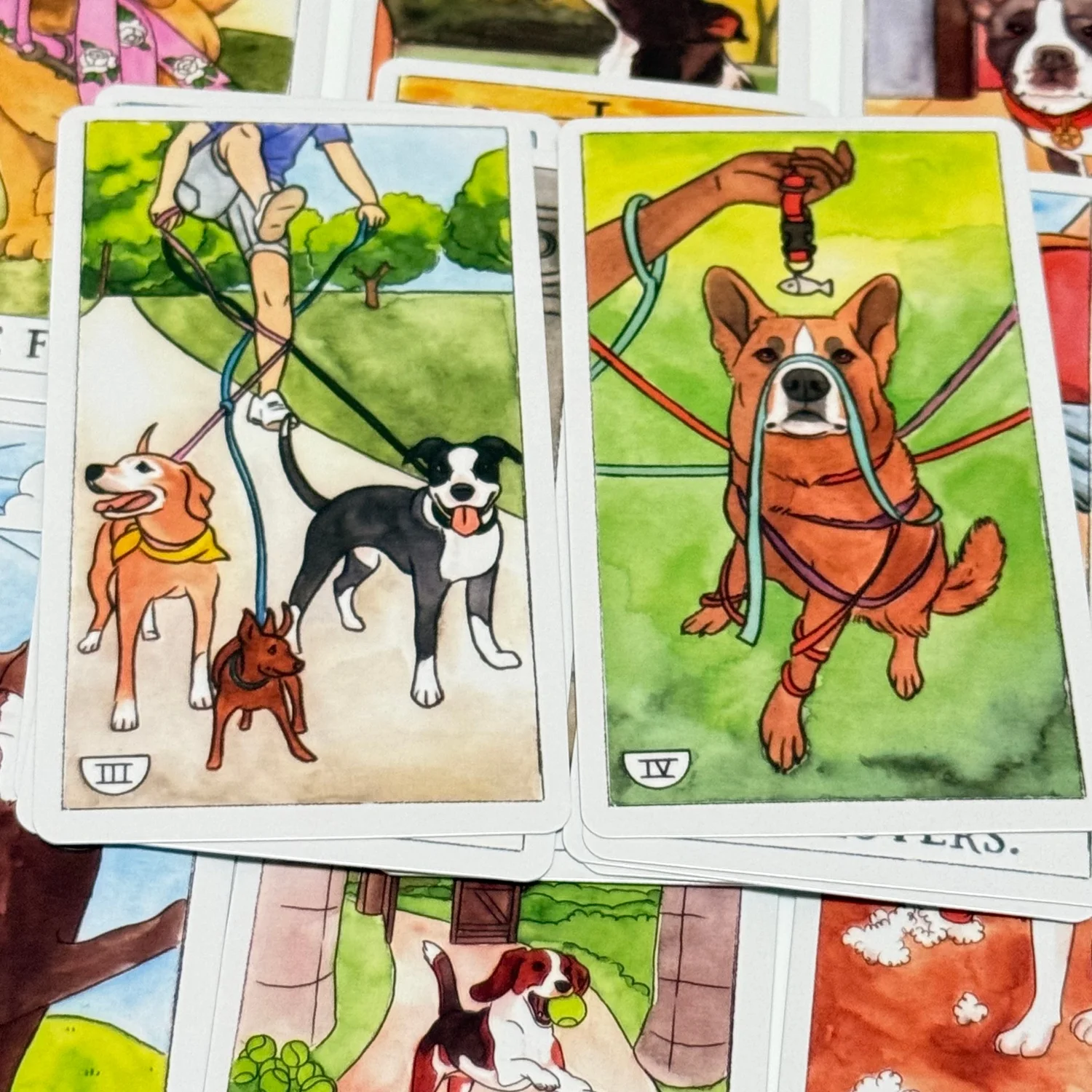 Dog Tarot Deck Cute 78PCS Waite Tarot Cards Canine Watercolor Illustrations - Unique Dog Lover Gift - view 4
