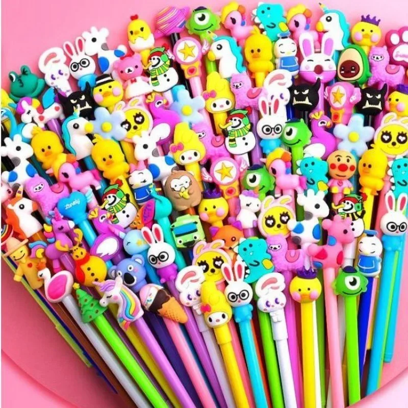 Education Office Supplies Cute Cartoon Gel Pen 0.5/38MM Ink Pen Gift School Award Student Gift Fun Girl Pen Random10/20/50/100pc