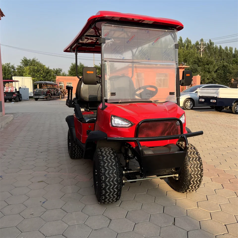 2024 Newest 72V Lithium Battery 4KW 5KW 7.5 KW AC Motor 2-Seater Solar Panels Off-road Electric Golf Cart