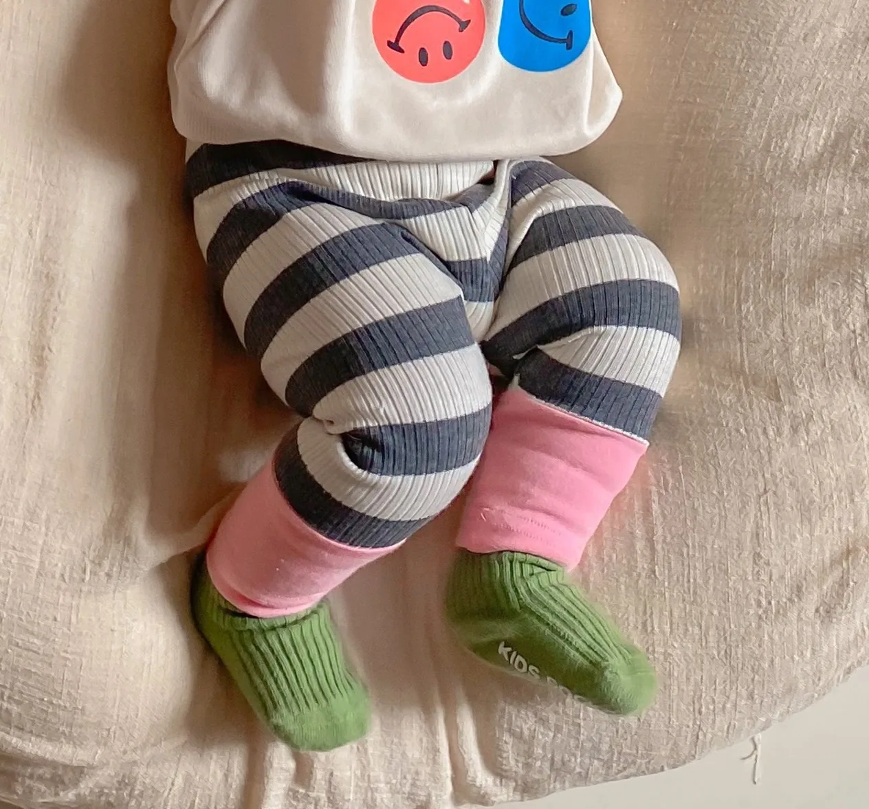 Pantalones de algodón para niños y niñas, Leggings a rayas, transpirables, flexibles, para otoño e invierno, novedad de 2020