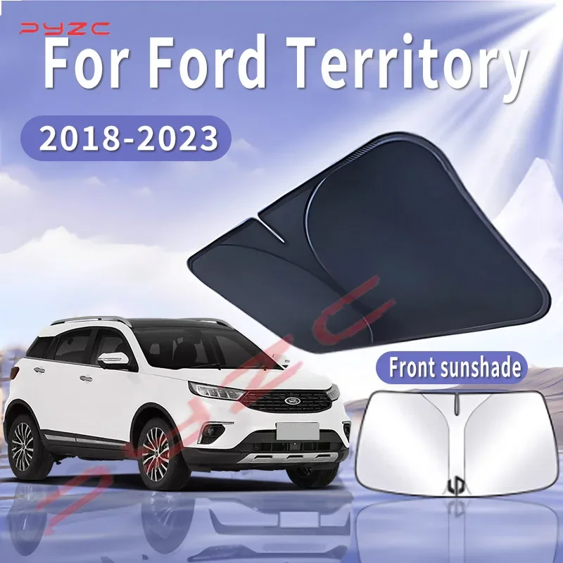 

Складной солнцезащитный козырек для автомобиля Ford Territory 2018~2023, солнцезащитный экран на лобовое стекло, теплоизоляция, летнее охлаждение, автоаксессуары