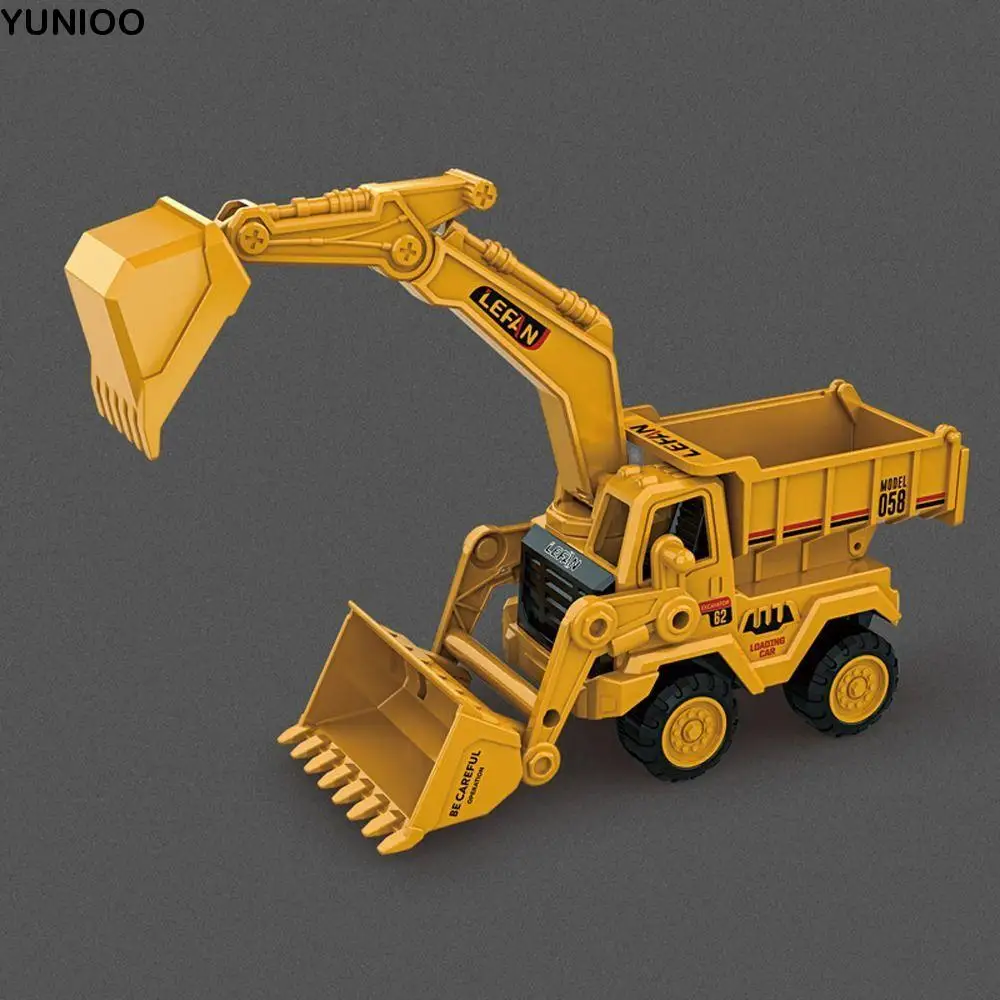Interesante coche de ingeniería ABS, vehículos de juguete, juguete clásico, Bulldozer grande, camión volquete amarillo, modelo de juguete
